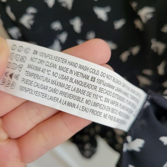 F21 Sheer Bird Print Blouse Size Large - Picture 4 of 5